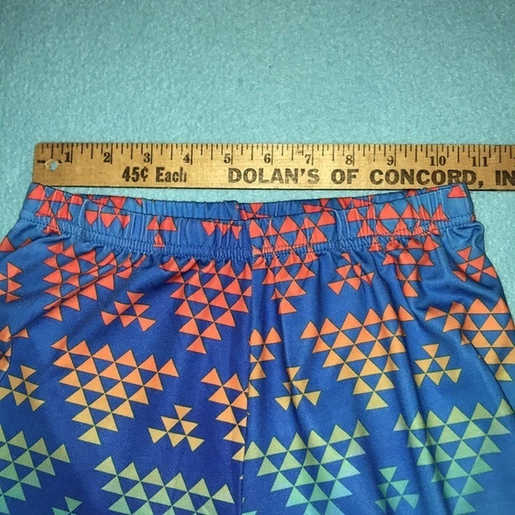 𝅺XHILARATION leggings palm trees print elastic waistband size M - Picture 6 of 8